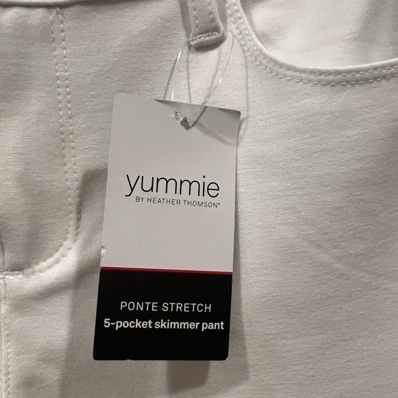 NWT!! Yummie by Heather Thomson Dena Skimmer 5 pocket pant. Size XS. White. - Picture 4 of 8